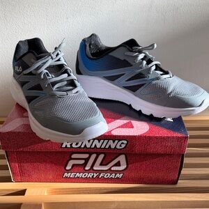 Fila Gray and Black Athletic Sneakers